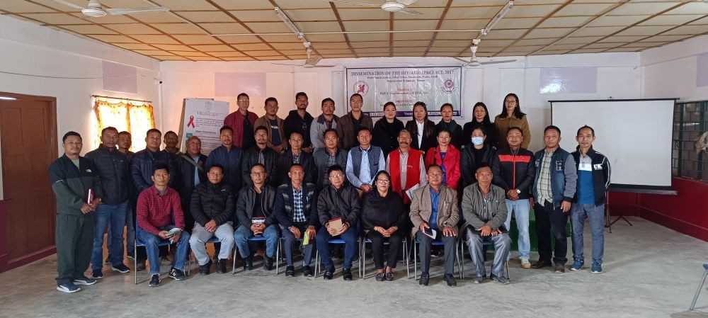 Participants during the on ‘dissemination of HIV and AIDS (Prevention and Control) Act, 2017’ conducted in Resource Centre, DRDA Mon on December 7.